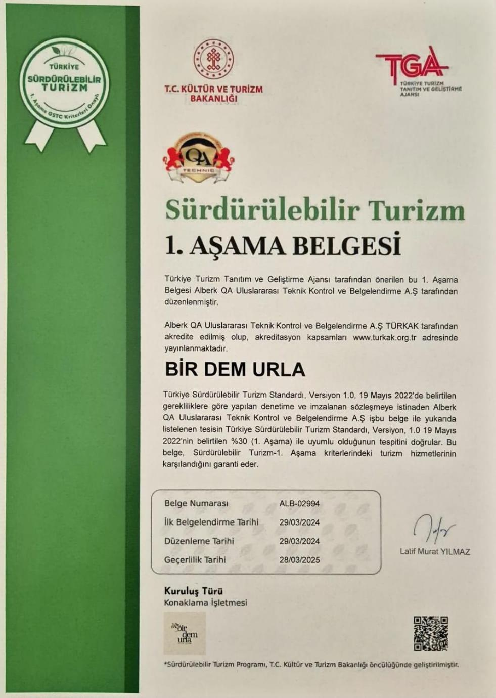 Bir Dem Urla Hotel Exterior photo